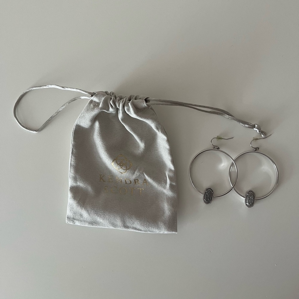 Kendra Scott Elora Silver Hoop Earrings